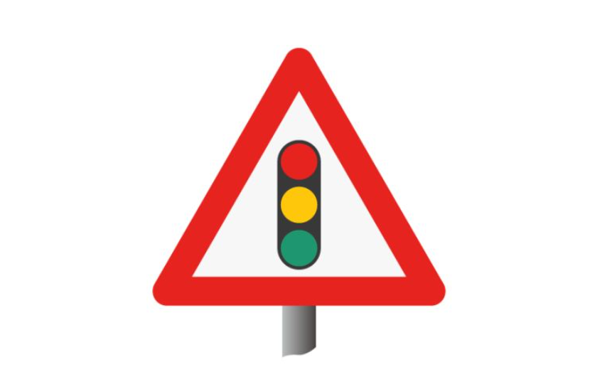 traffic light road sign