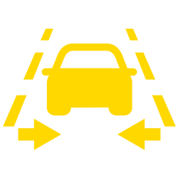 yellow warning light on car