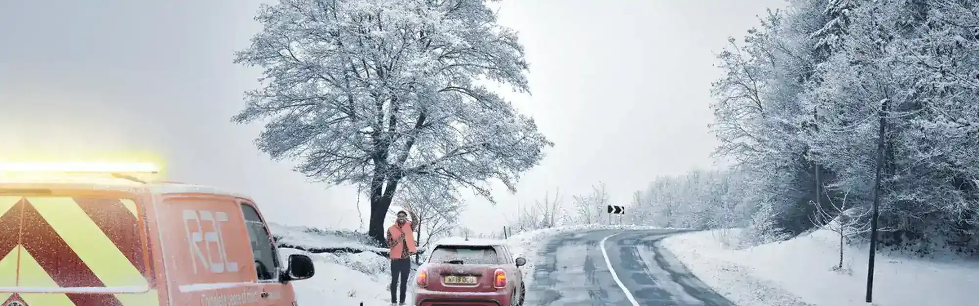 RAC patrol going to breakdown in snow